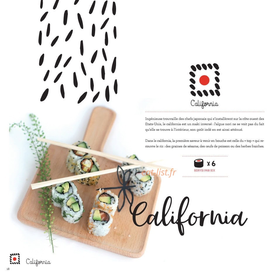 Samouraï Sushis — carte page 19