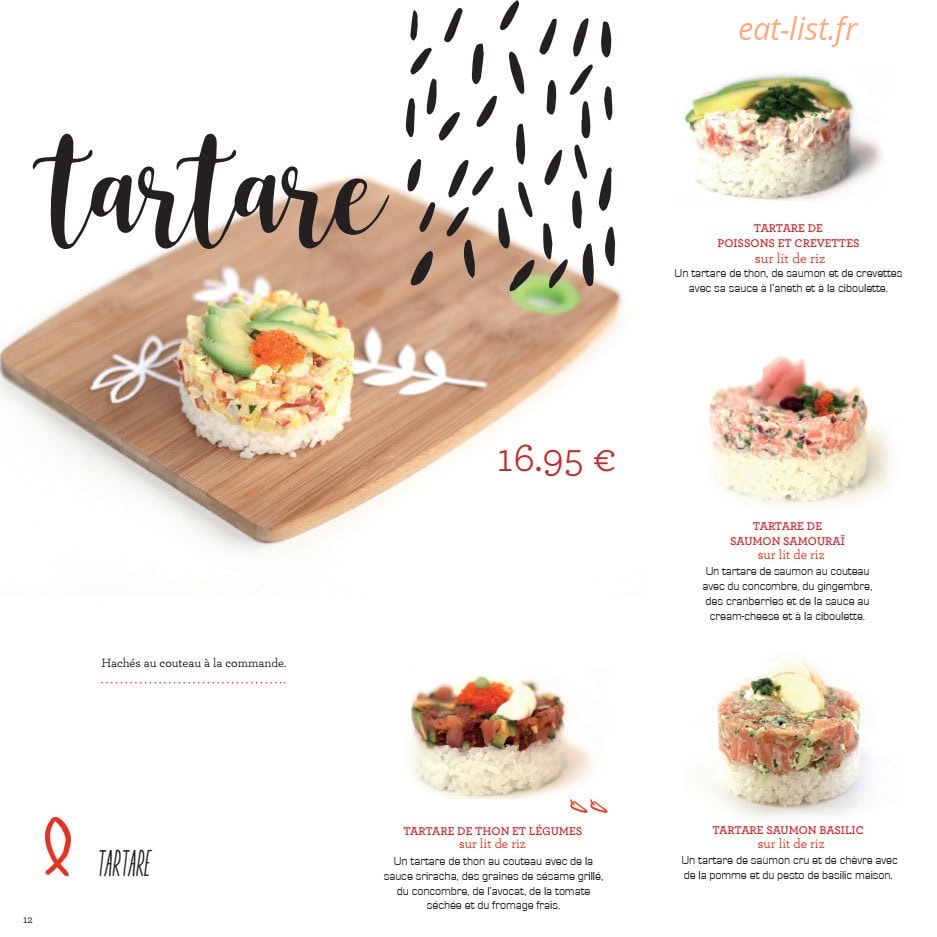 Samouraï Sushis — carte page 13