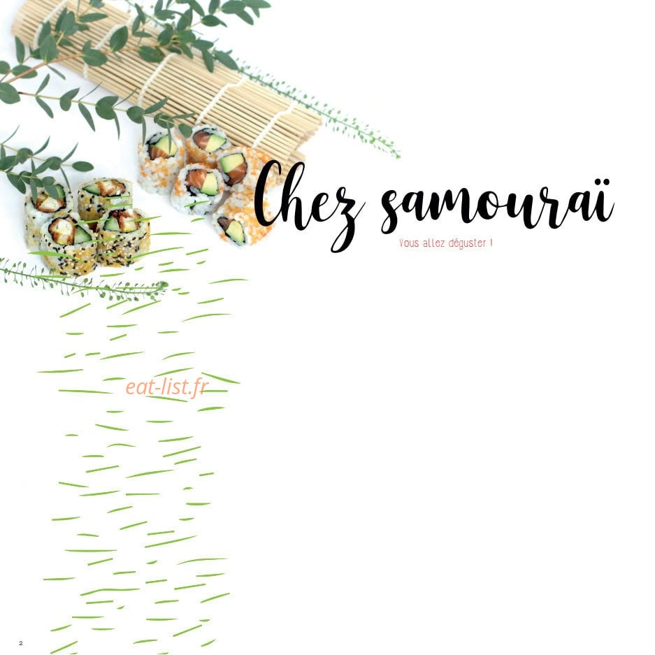 Samouraï Sushis — carte page 3