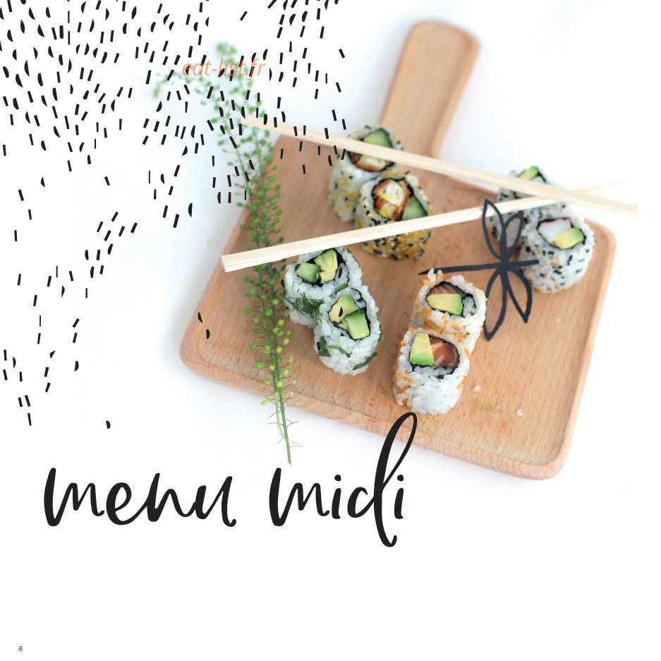 Samouraï Sushis — carte page 7