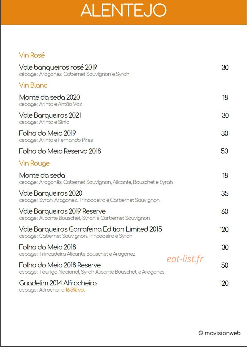 Saveurs de Porto — carte page 9