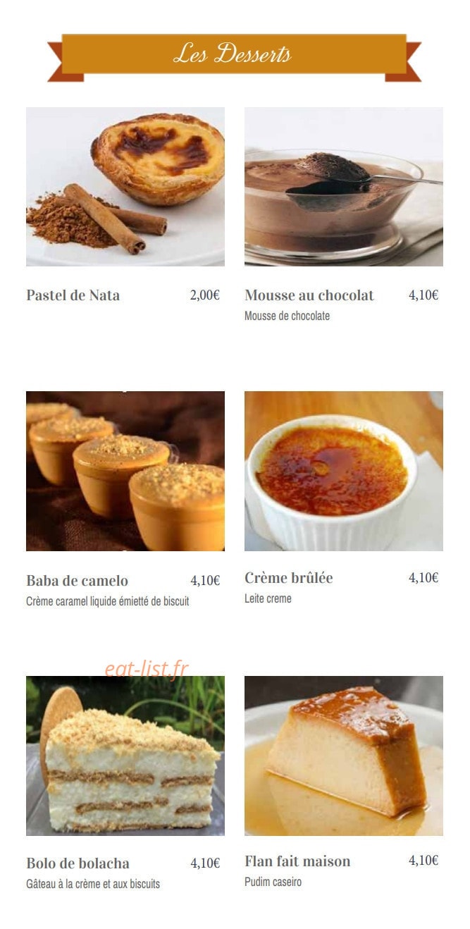 Saveurs de Porto — carte page 6