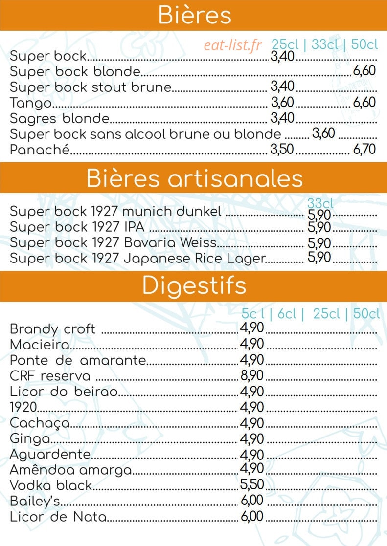 Saveurs de Porto — carte page 11