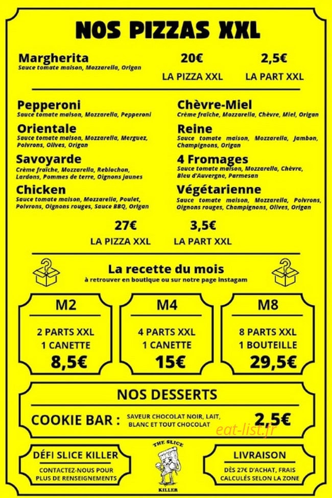 Slice Pizza — carte page 2