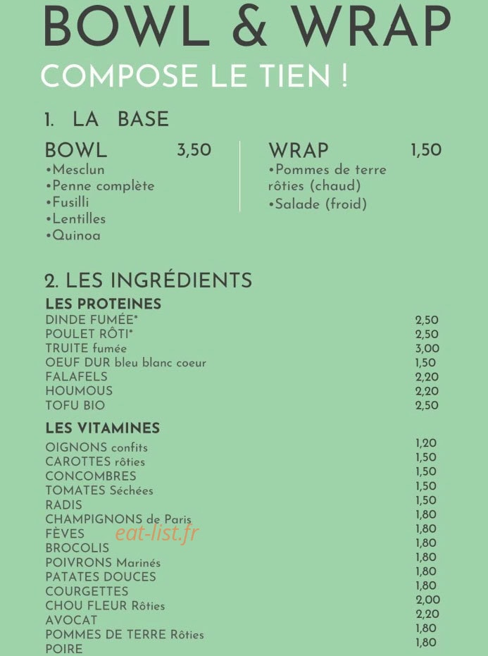 So Lunch — carte page 3