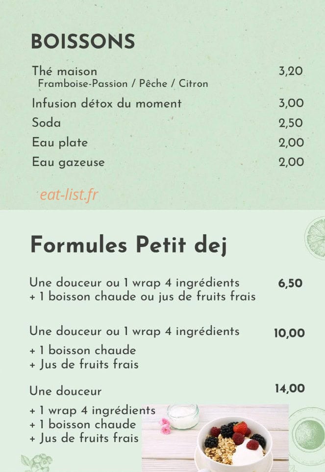 So Lunch — carte page 6