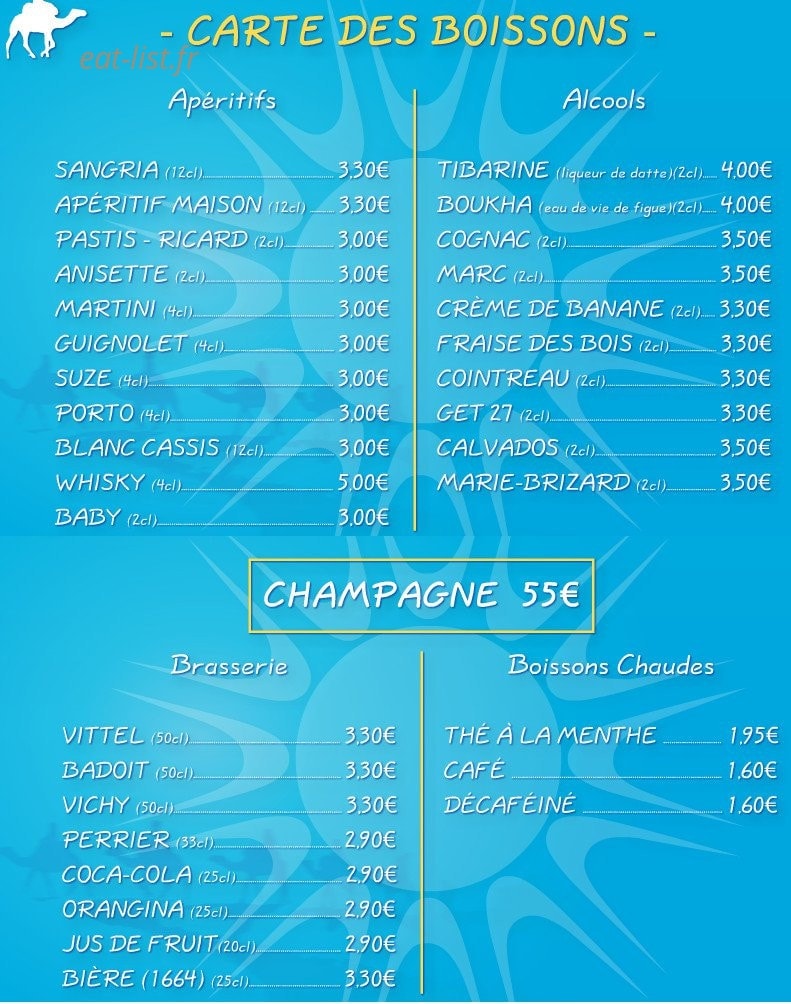 Soleil de Tunis — carte page 4