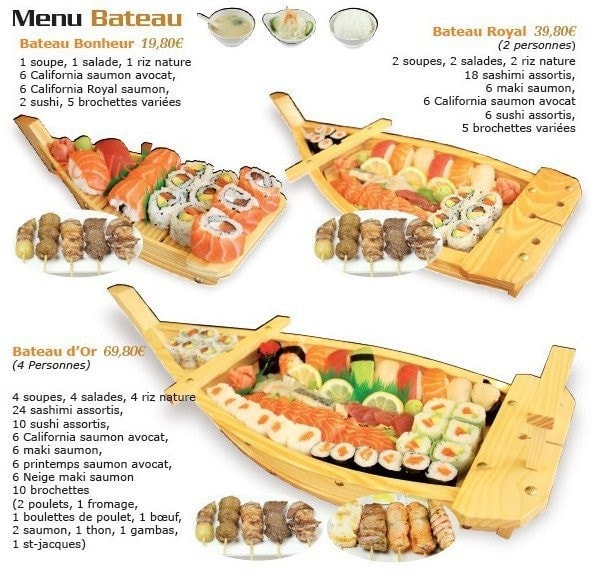 Sushi d'or — carte page 1