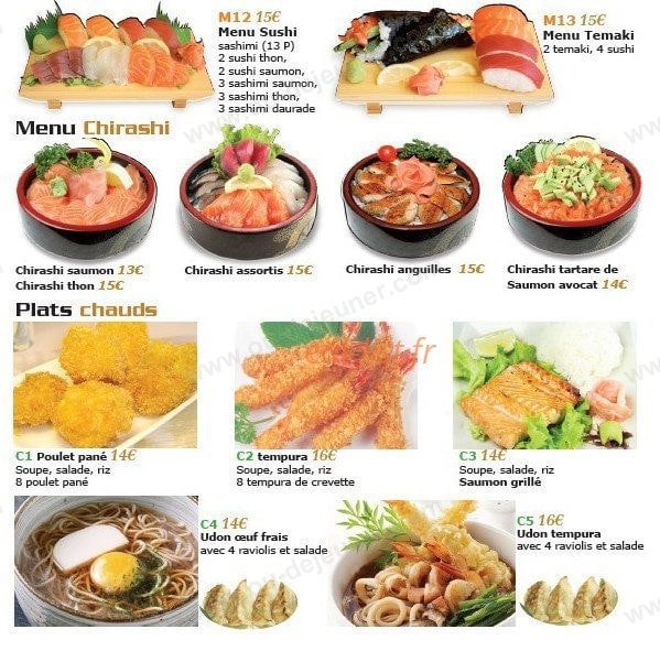 Sushi d'or — carte page 3