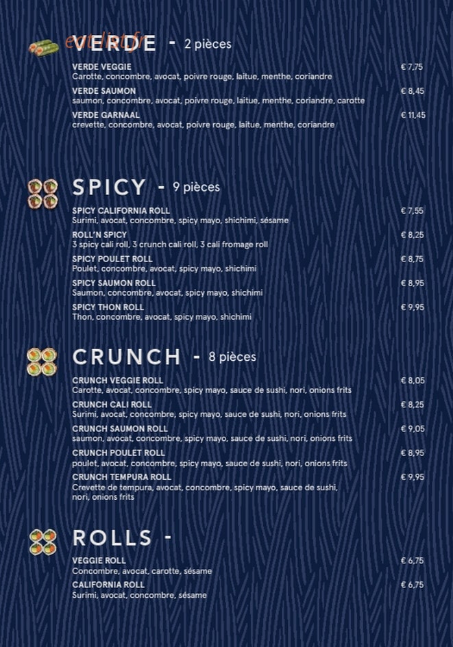 Sushi Daily — carte page 3