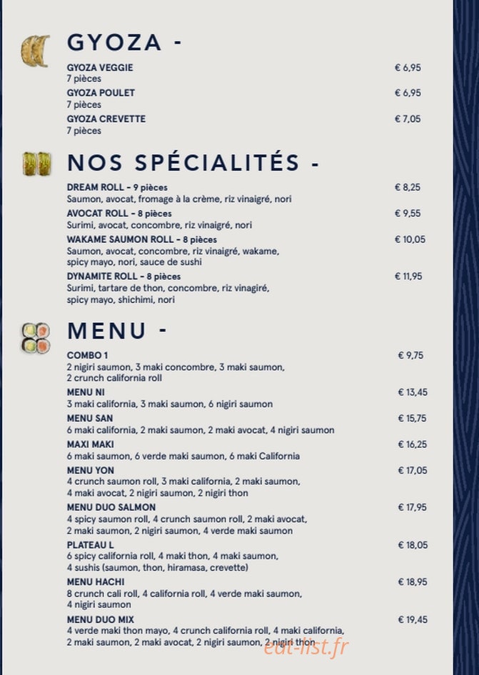 Sushi Daily — carte page 4