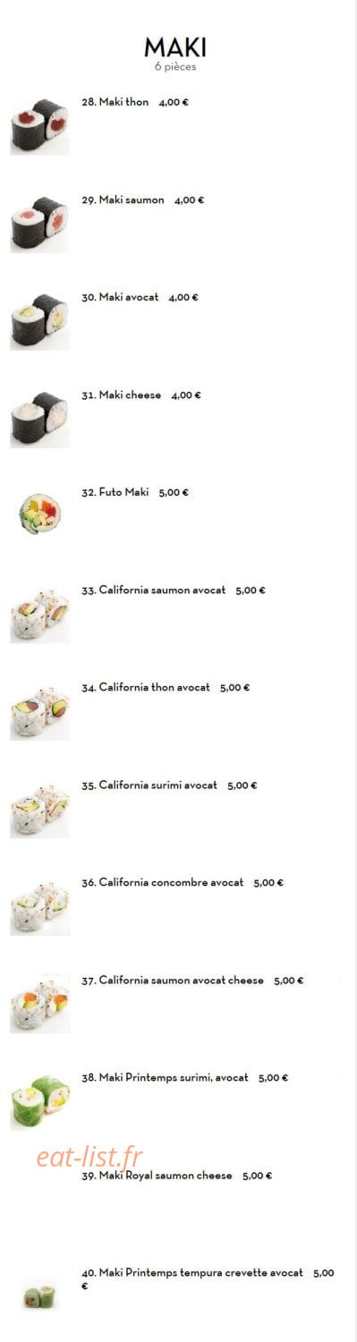 Sushi Feist — carte page 6