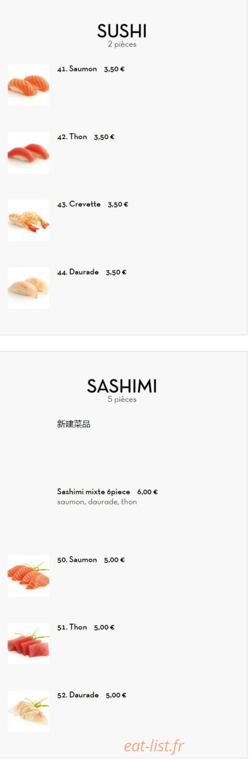 Sushi Feist — carte page 9