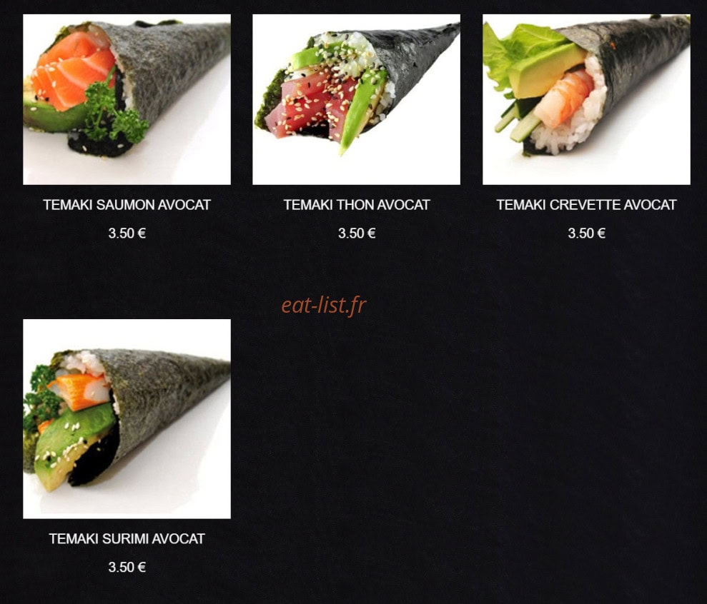 Sushi King — carte page 3