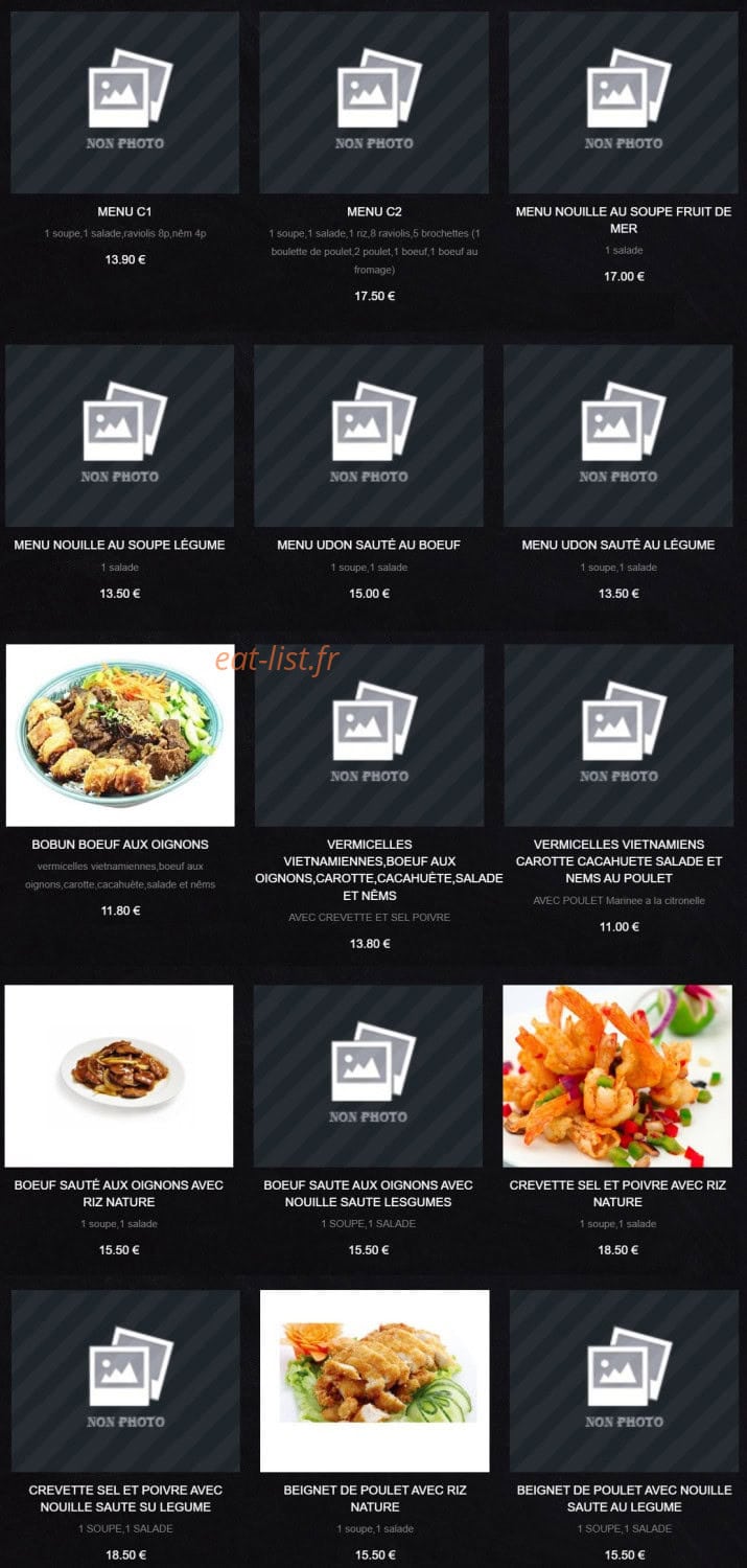 Sushi King — carte page 20