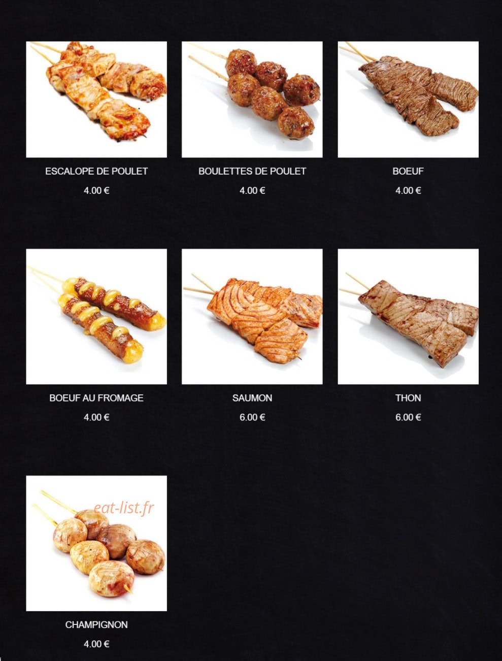 Sushi King — carte page 2