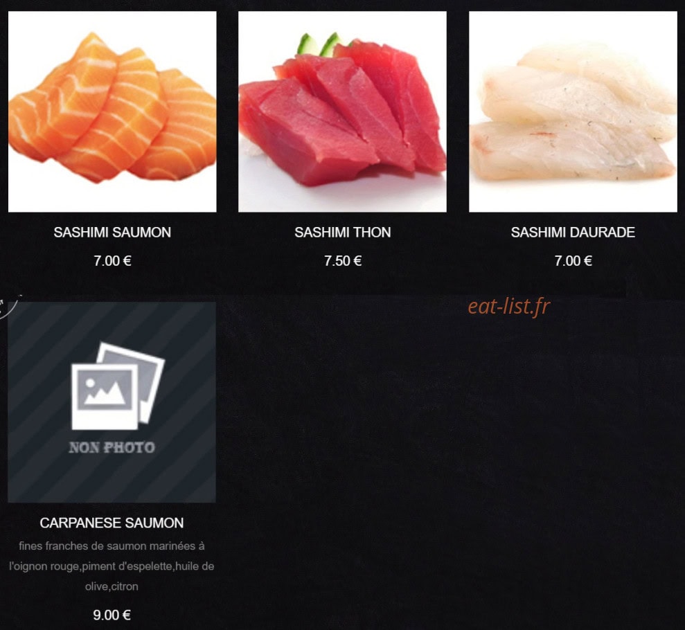 Sushi King — carte page 13