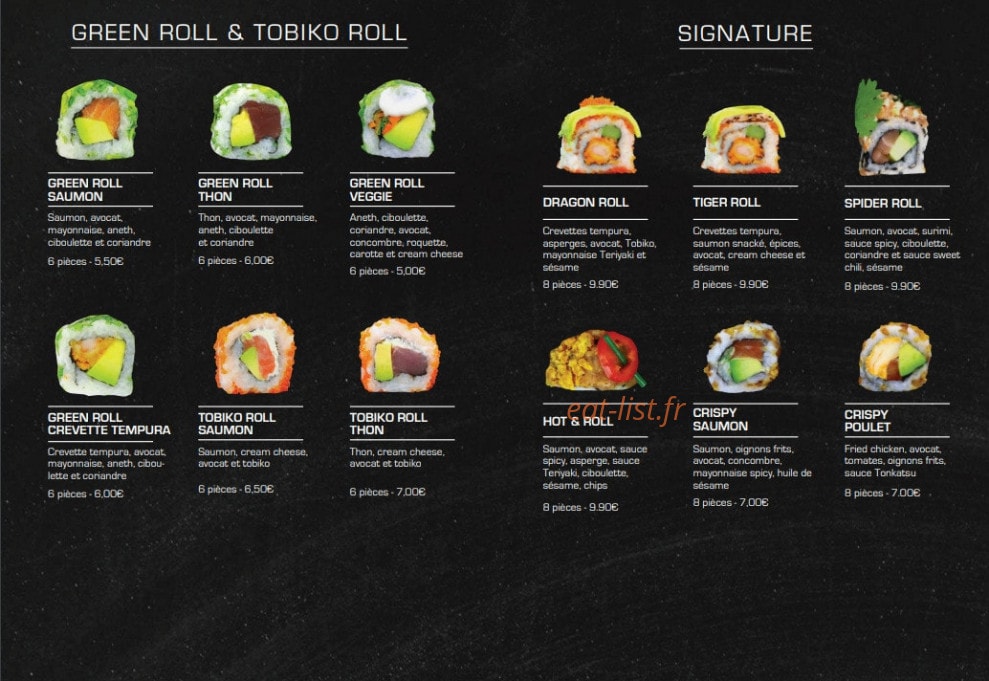 Sushi park — carte page 8