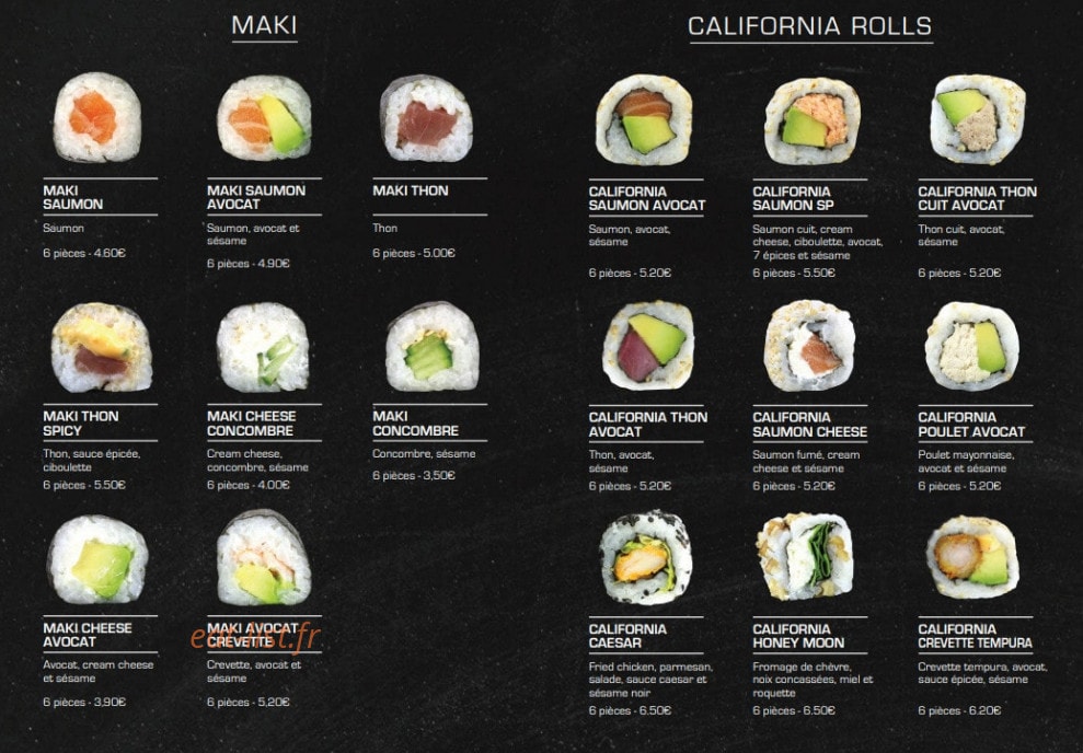Sushi park — carte page 6