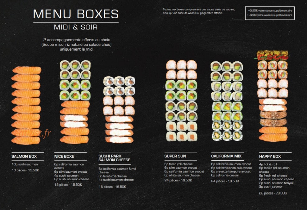 Sushi park — carte page 3