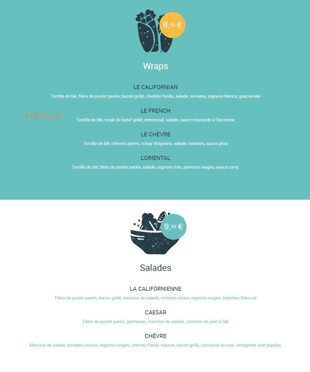The Californian — carte page 2