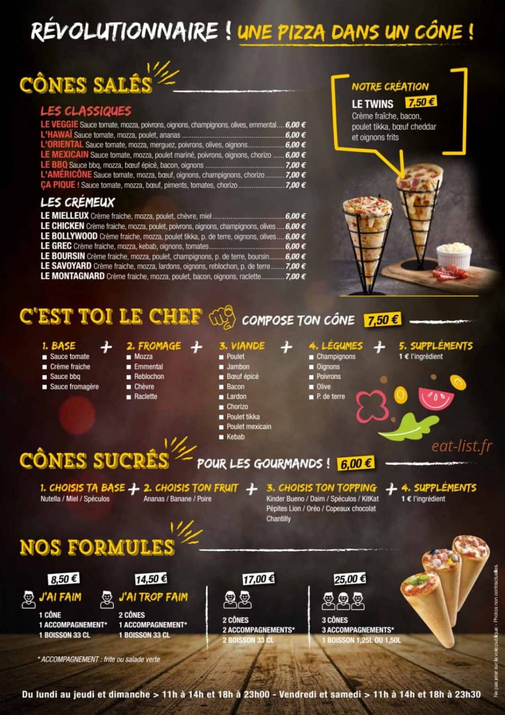 Twin's Pizza — carte page 2
