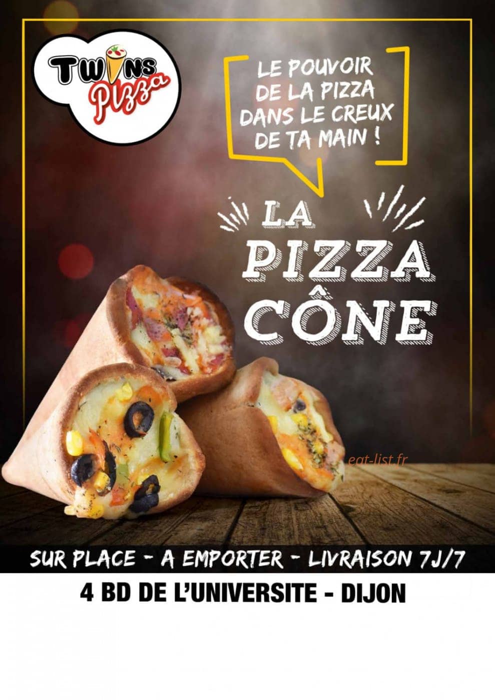 Twin's Pizza — carte page 1