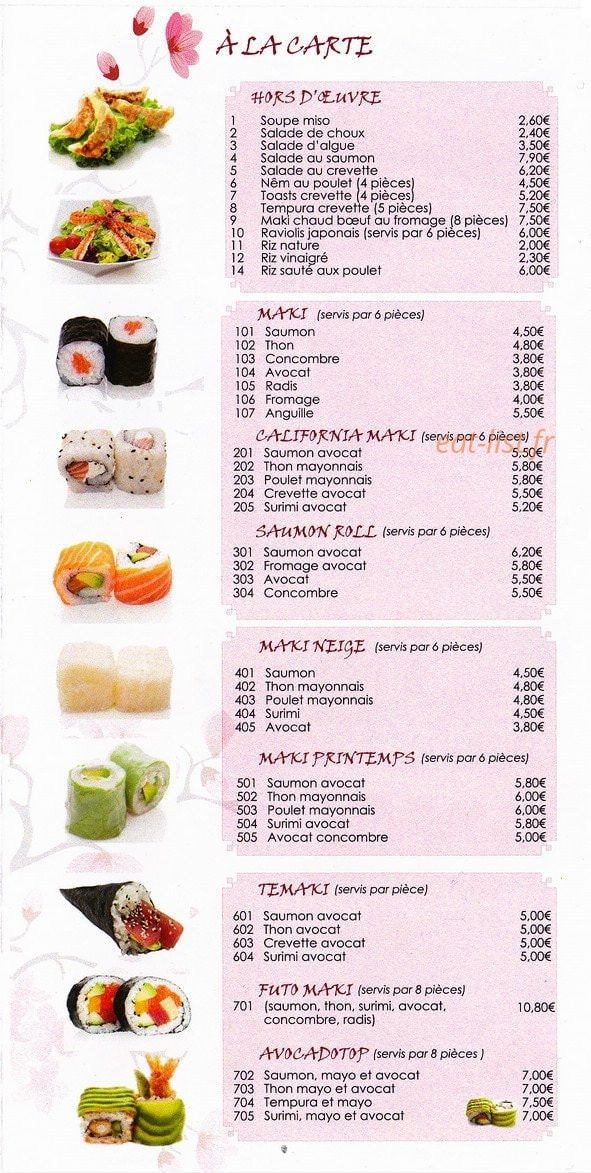 Ye Sushi — carte page 3