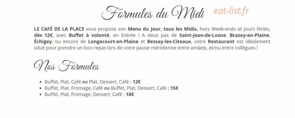 Café de la Place — carte page 3