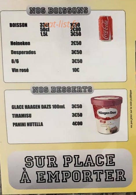 Genlis Pizza — carte page 4