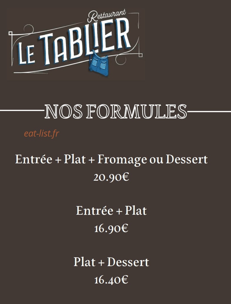 Le Tablier — carte page 1