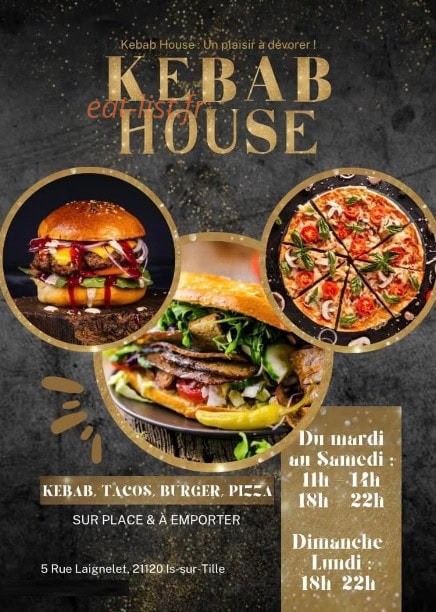 Kebab House — carte page 1