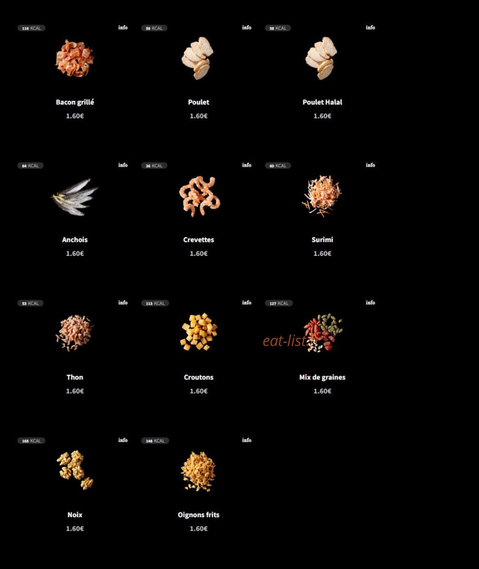 Eat Salad — carte page 5