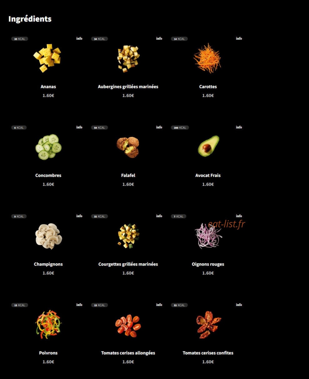 Eat Salad — carte page 3