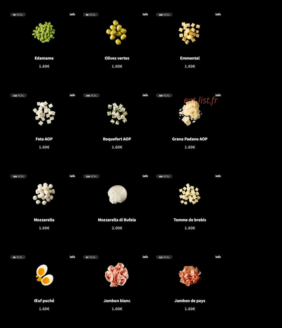 Eat Salad — carte page 4