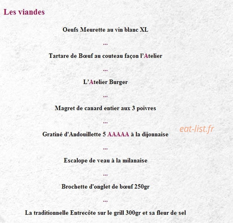 L'atelier — carte page 4