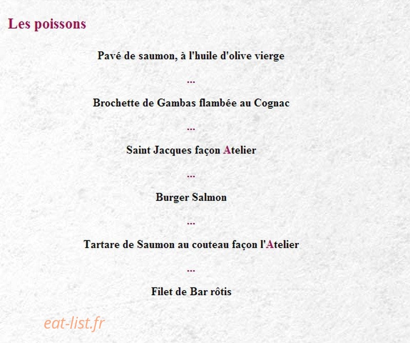 L'atelier — carte page 5