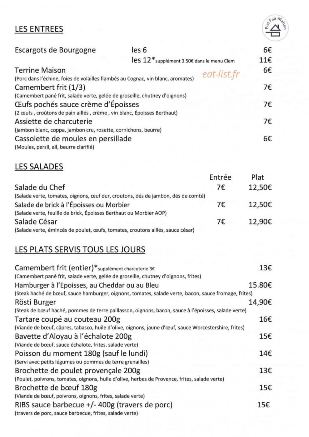 Le Cellier d'Clèm — carte page 3