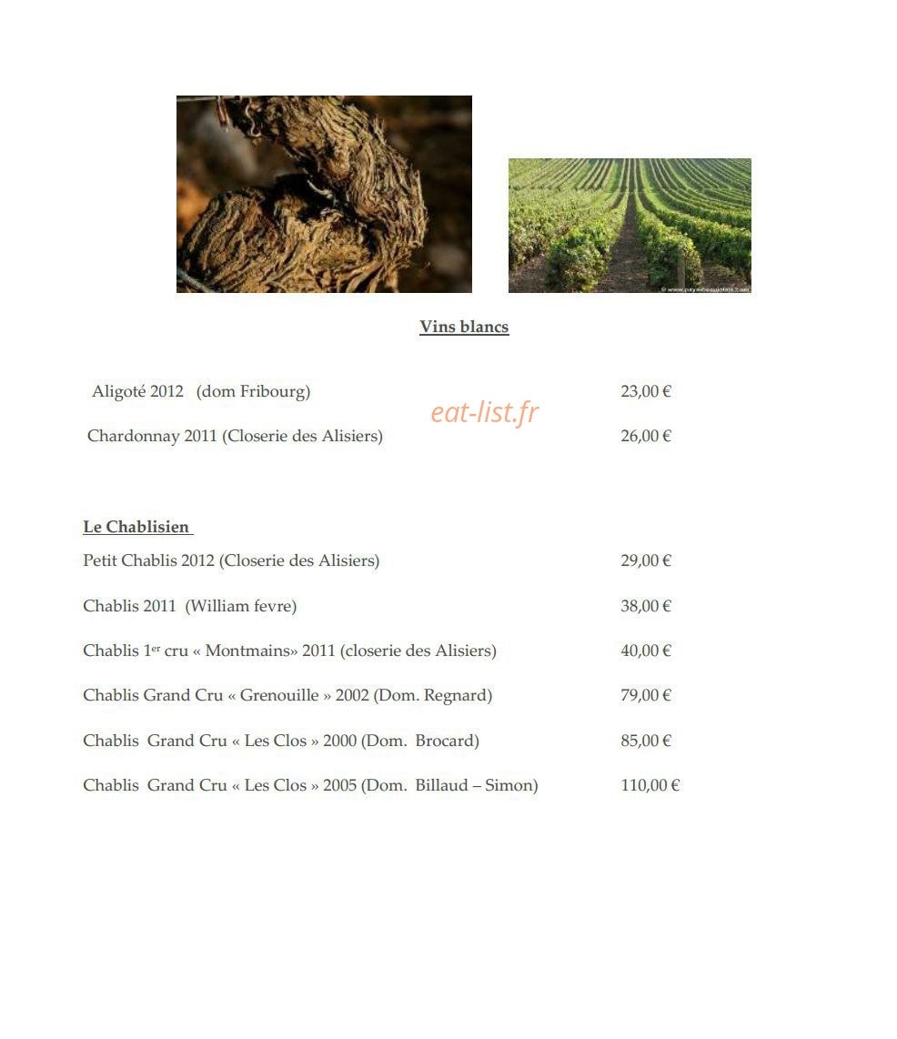 Restaurant Les Trois Ducs — carte page 15