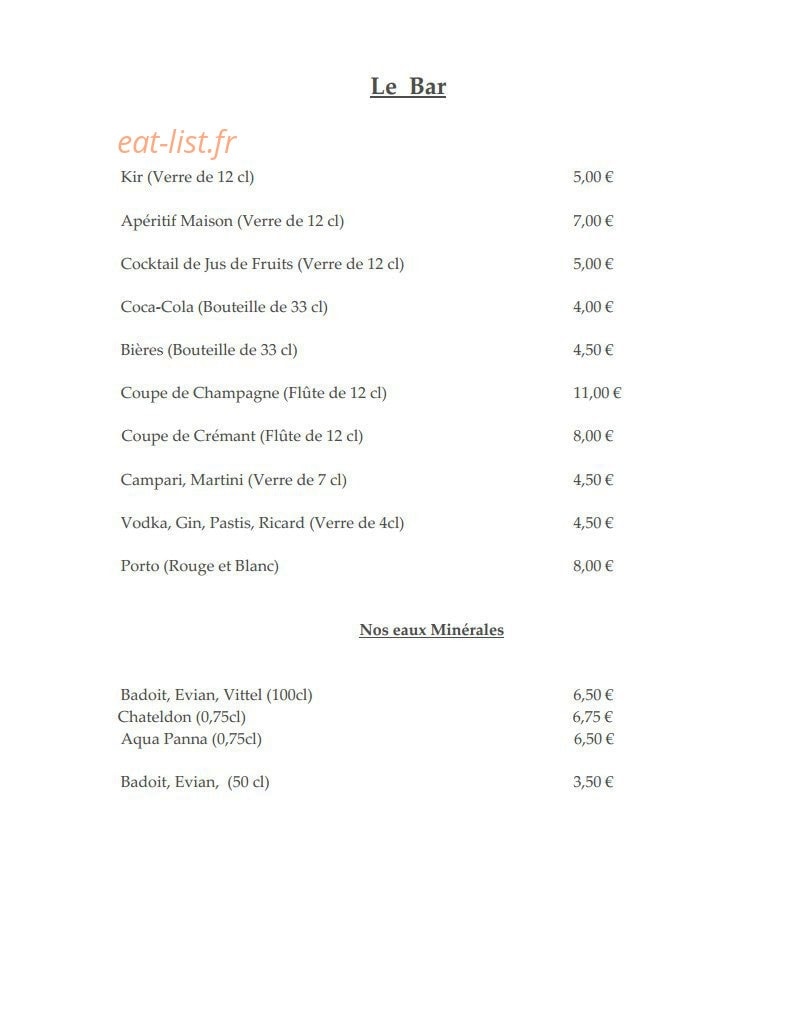 Restaurant Les Trois Ducs — carte page 12