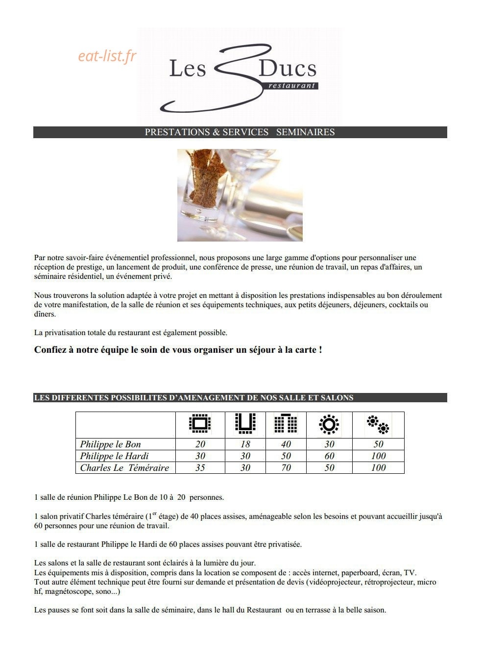 Restaurant Les Trois Ducs — carte page 5