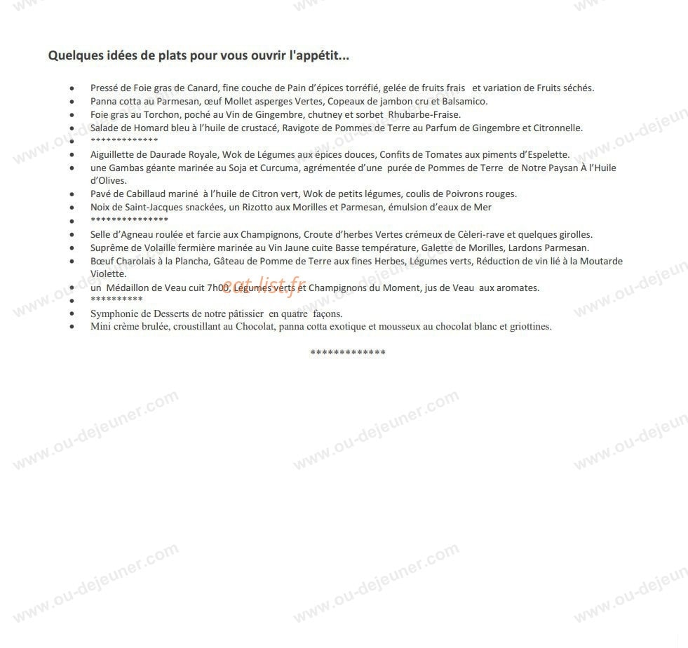 Restaurant Les Trois Ducs — carte page 3