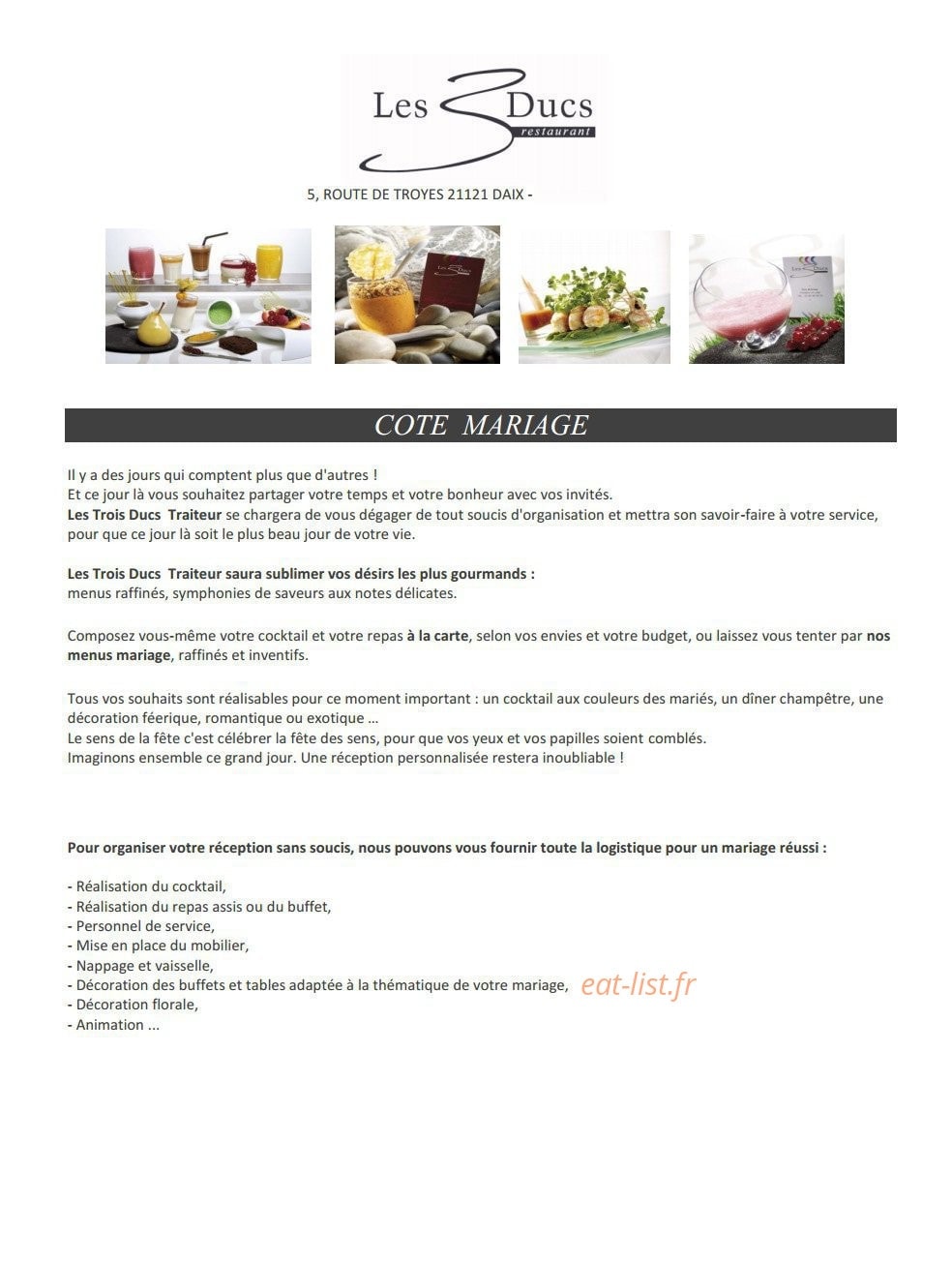 Restaurant Les Trois Ducs — carte page 2