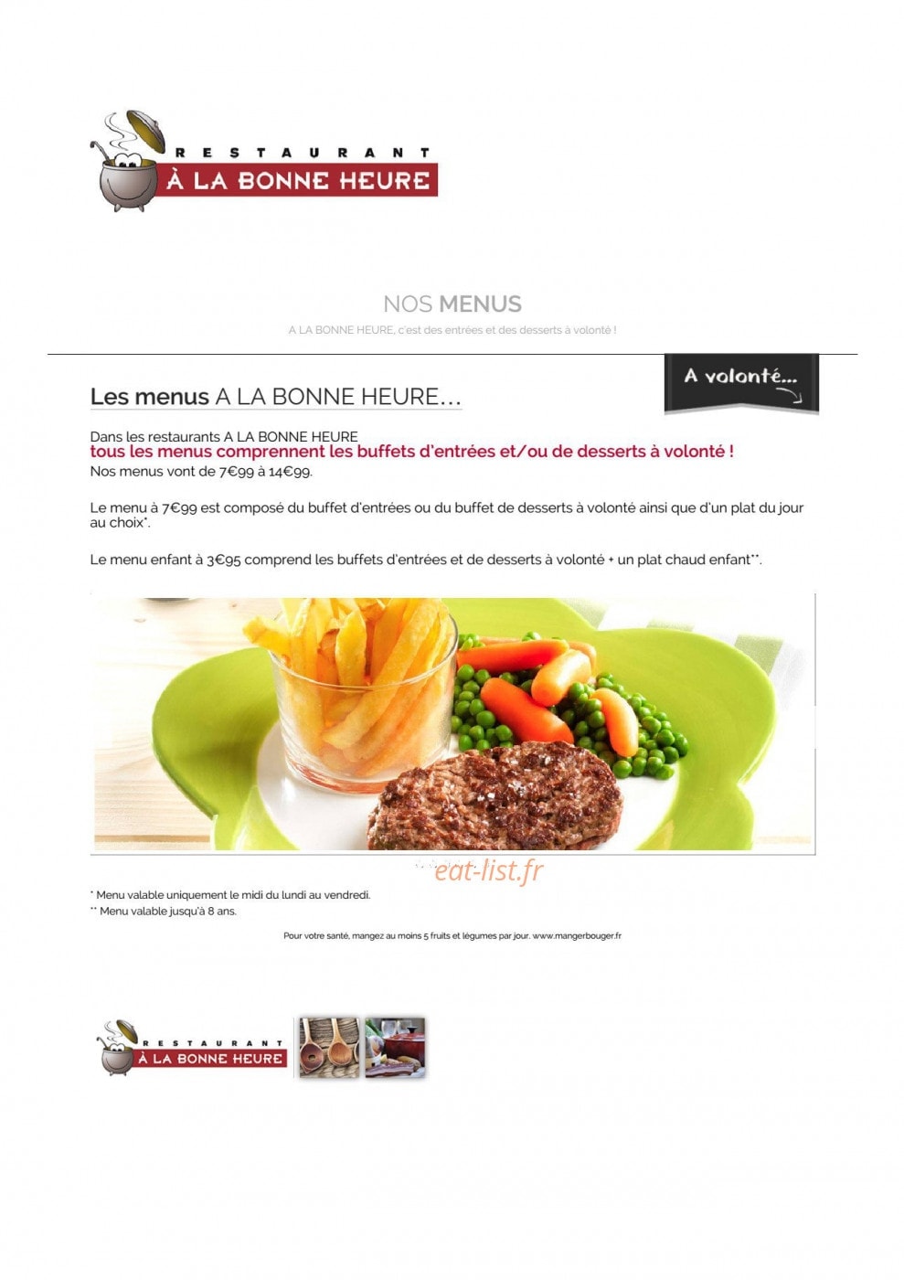 A la bonne heure — carte page 1