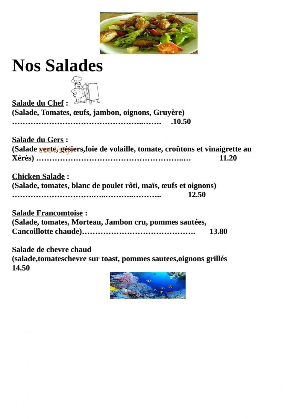 L'Aquarium — carte page 2