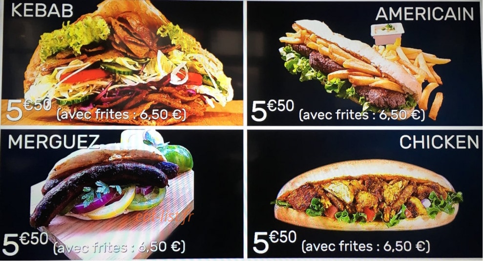 Lara Kebab — carte page 1