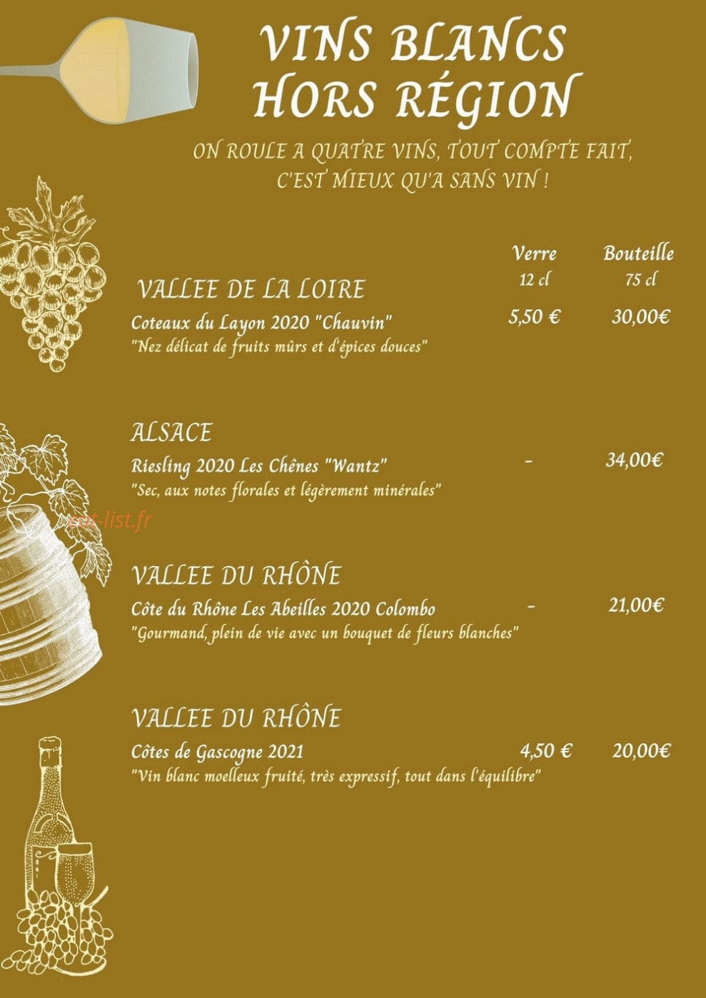 Le Pari des Gourmets — carte page 6