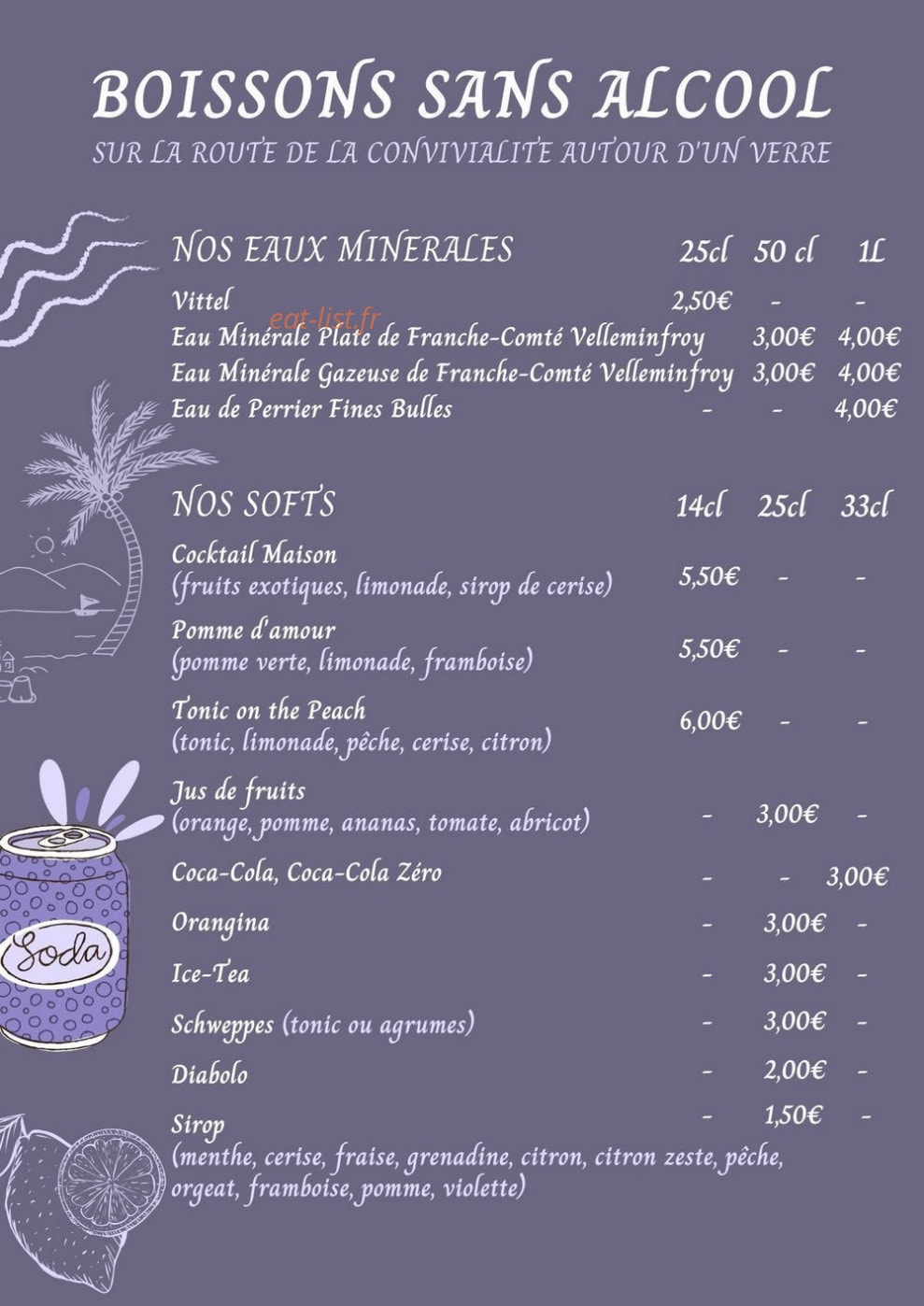 Le Pari des Gourmets — carte page 2