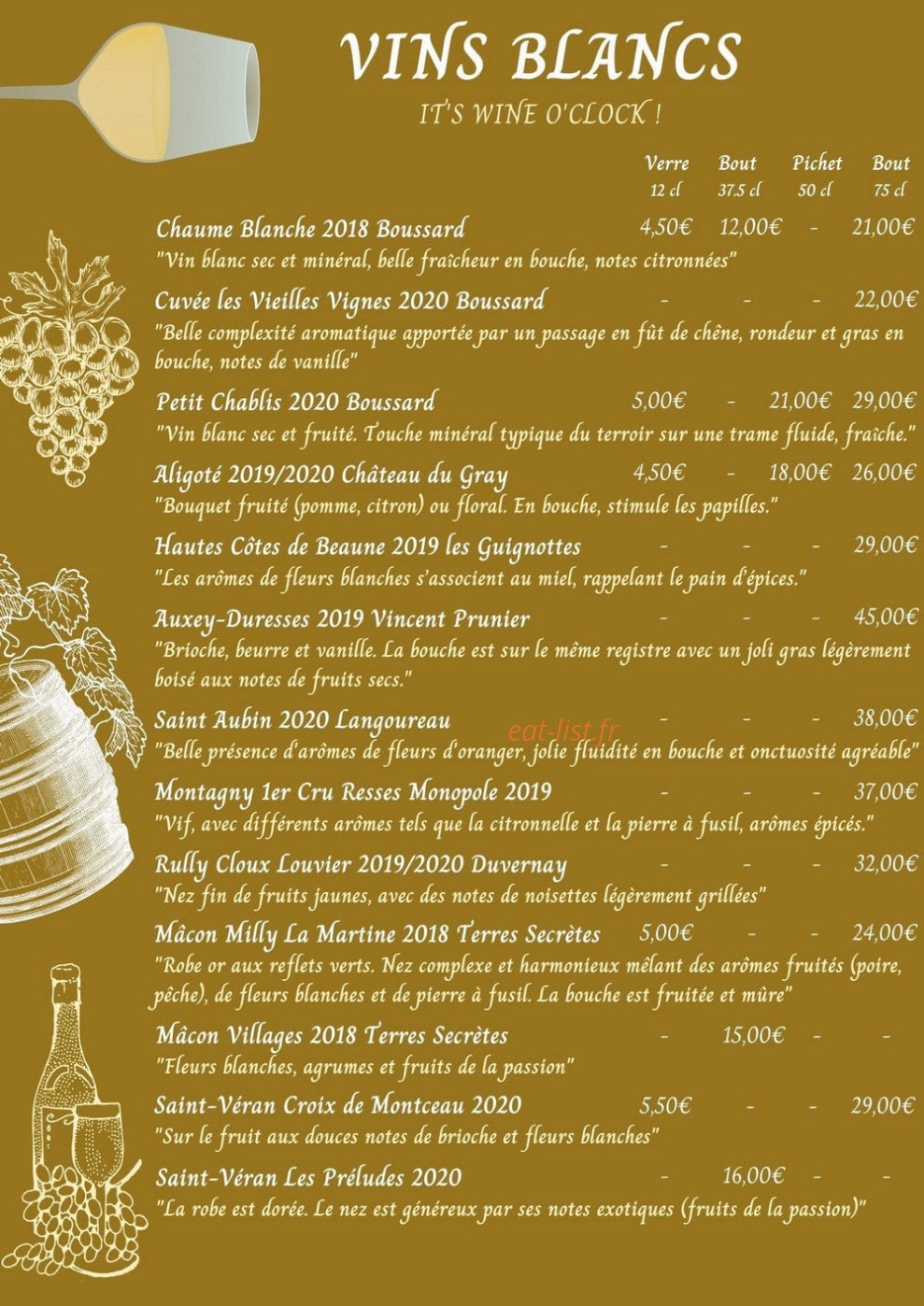 Le Pari des Gourmets — carte page 5