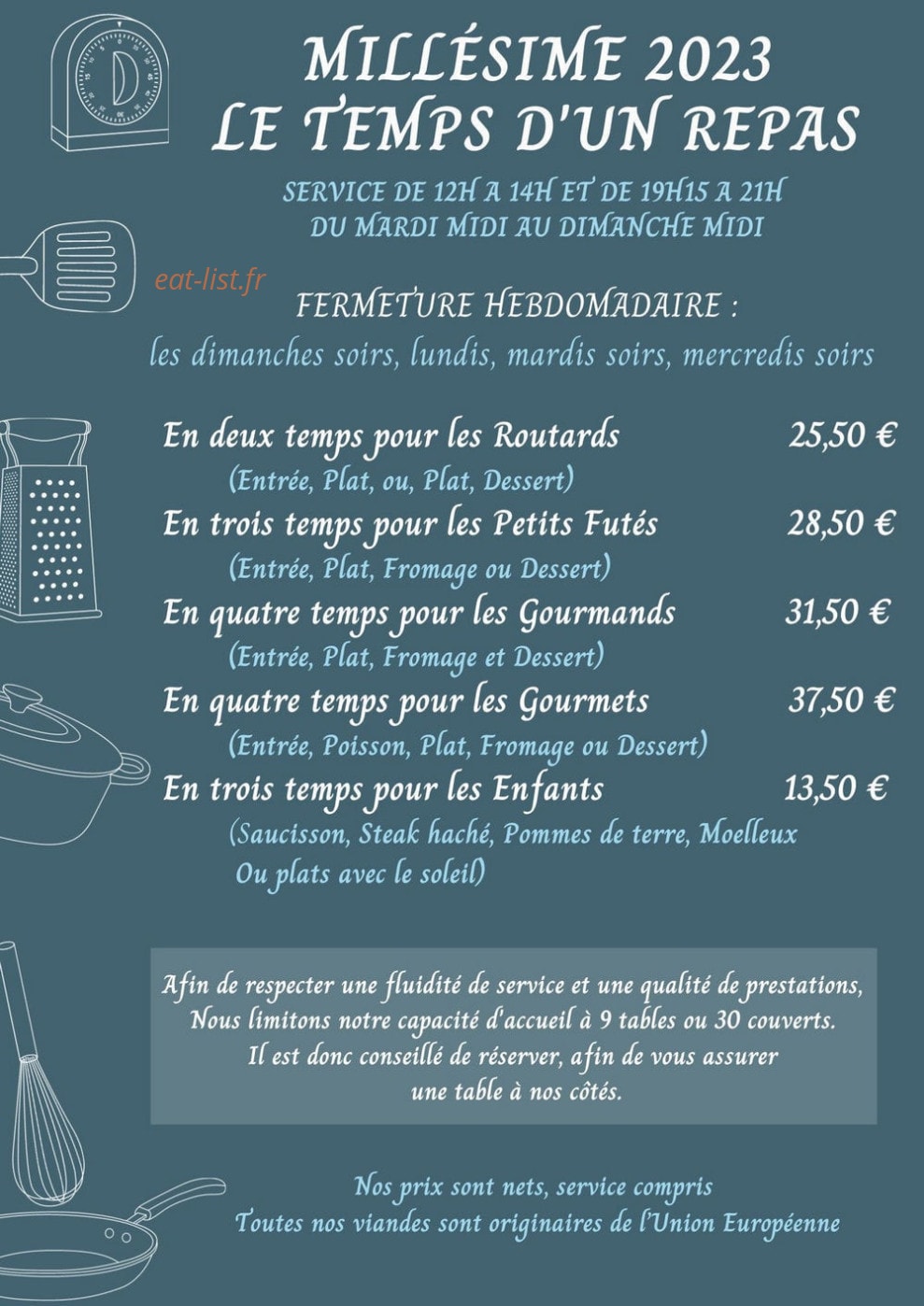 Le Pari des Gourmets — carte page 11
